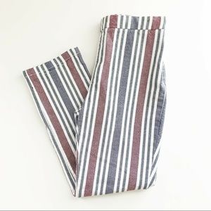 Free people striped linen blend high-rise trousers